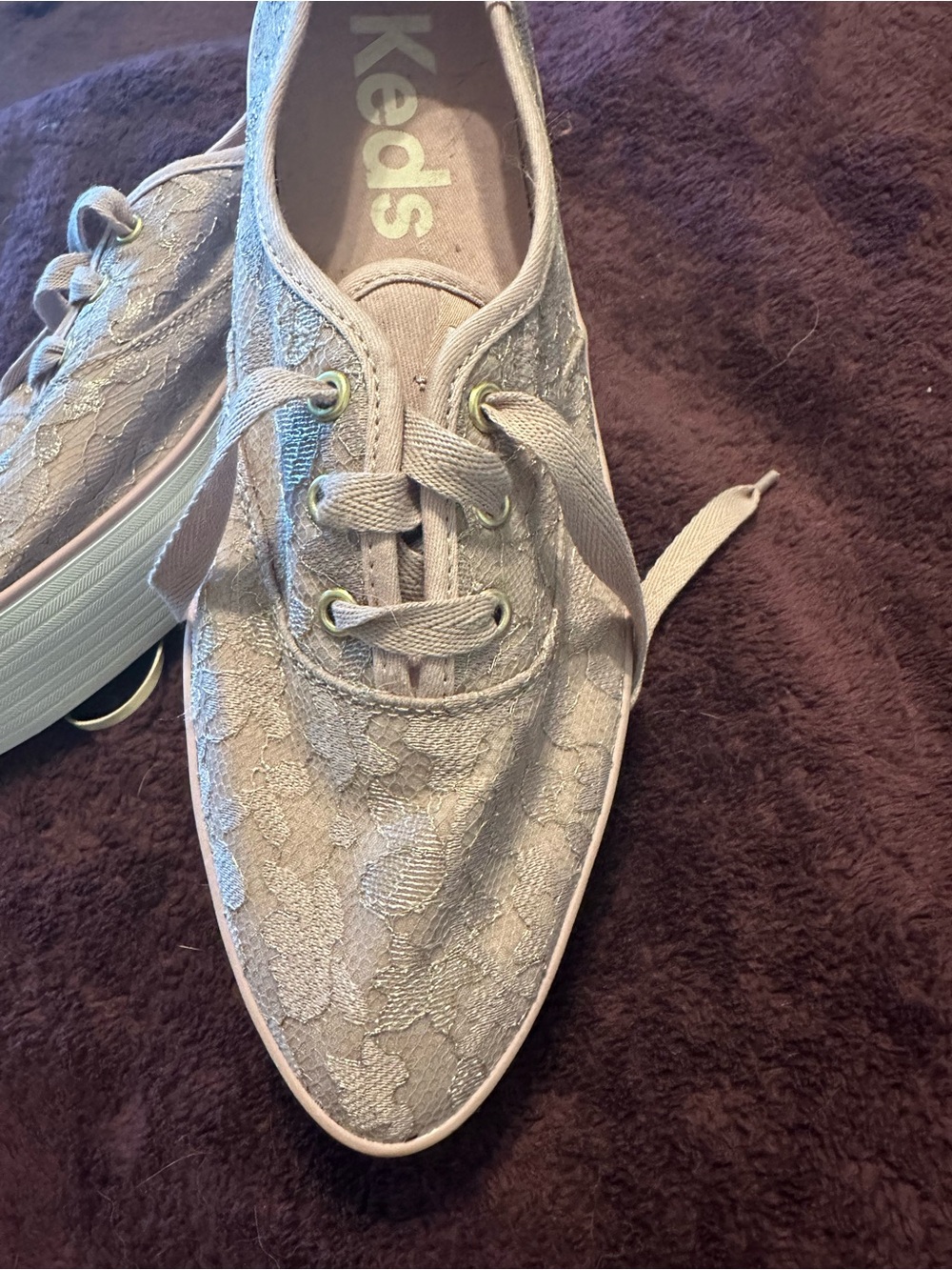 Keds Women's Lace-Up Platform Sneakers in Light Gray